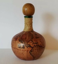 Ethan Allen Leather Wrap Decanter Liquor Bottle Italy Handmade British C... - $142.06