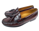 Cole Haan Men’s 9.5 D Burgundy Leather Slip On Tassel Kiltie Loafers Ver... - $29.69