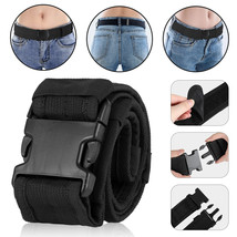 Tactical Belt Men&#39;s Quick Release Military Canvas Buckle Waistband Webbing Gift - £17.19 GBP