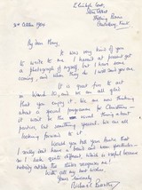 Michael Baxter Emergency Ward 10 TV Show Fully Hand Written Signed Letter - £15.98 GBP