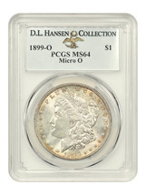 1899-O $1 PCGS MS64 (Micro O) ex: D.L. Hansen - £25,036.93 GBP