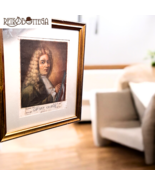 Canvas print portrait of the painter Giuseppe Chiari golden frame and... - $42.64
