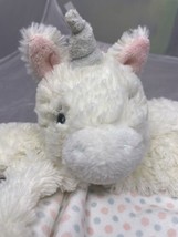 Unicorn Pink Lovey Mini Baby Security Blanket Plush EBBA by Aurora - $9.99