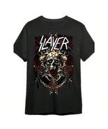 Slayer Band Graphic Cotton Tee For Men - Edgy Skull &amp; Pentagram Design, ... - $9.99