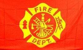 New 3x5 Fire Department Flag FireFighter 3 x 5 Banner by Vista Discount Flags - £3.82 GBP
