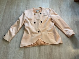 Vintage Lancome Uniformes Guy Laroche Paris Jacket Women’s Sz M Peach - £44.67 GBP