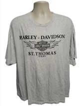Harley Davidson Motorcycles St Thomas USVI Adult Gray 2XL TShirt - $14.85