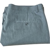 Haggar Premium Gray Khaki Pants Mens 36x32 Straight Fit Non Iron - $21.78