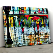Downpour and Jackson Square, New Orleans Landscape Illustrations,Canvas Wall Art - £28.60 GBP+