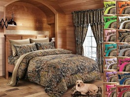 1 PC FULL SIZE NATURAL CAMO COMFORTER BED SPREAD ONLY CAMOUFLAGE WOODS 86&quot;  - $54.45