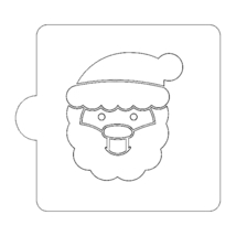 Santa Claus Face Detailed Stencil for Cookies or Cakes USA Made LS3981 - £3.13 GBP