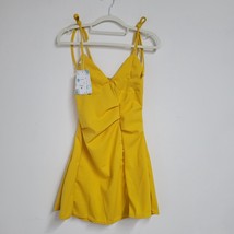 Cozkkidx Dresses, Chic Yellow Summer Dress, Flattering Fit, Adjustable S... - $21.89