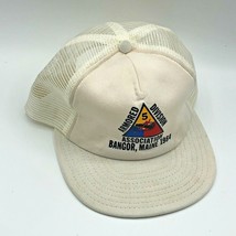 WWII US Army 5th Armored Corps Association Bangor Maine Reunion 1984 White Hat - £23.65 GBP