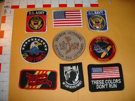Army Navy Air Force Marines Vietnam Patches Embroidery 9 patch Collector... - £13.95 GBP