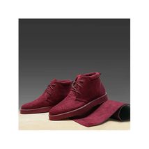 Mens Tayno Modern Chukka Boot Micro Suede Soft Comfortable Cushion Troupe Wine image 12