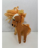 R. Dakin Dream Pets Nellie vintage plush horse orange plastic eyes suede... - £10.72 GBP