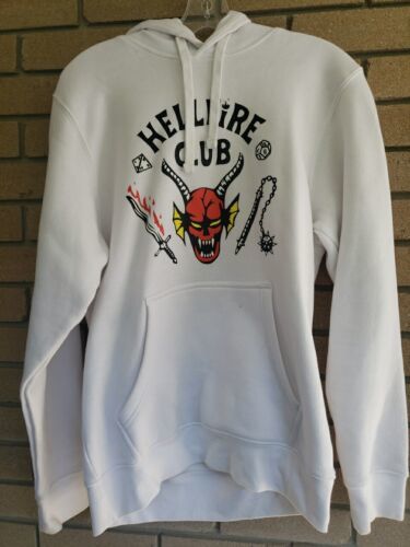 Primary image for White Stranger Things Hellfire Club Hoodie Size: Large