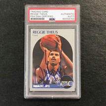 1990-91 NBA Hoops #222 Reggie Theus Signed Card AUTO PSA Slabbed Magic - £47.57 GBP
