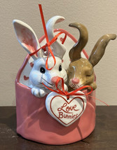 Blue Sky Clayworks Love Bunnies Couple Heart  Valentines Figurine New - £44.21 GBP