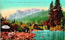 Crags Sacramento River Women Victorian Dress CA UNP 1910s Vtg Postcard - £4.54 GBP