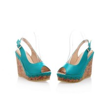 Meotina Shoes Women Sandals Summer Peep Toe Ankle Strap Platform Wees Female Bor - £54.12 GBP