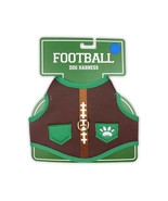 NEW Football Padded Dog Harness sz L brown microfiber &amp; mesh 22-6 inch c... - £8.61 GBP