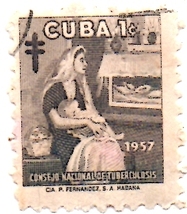 Collectible Used Cuban Postage Stamp - 1957 - $3.99