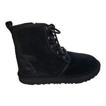 UGG Kids&#39; Neumel Suede Lace-Up Water Resistant Black Boots Size 6 1134190K $125 - £57.86 GBP