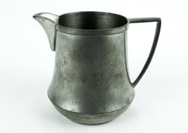 Vintage Pewter Cream Pitcher, Flat Angled Handle, Cornwall Pewter 332, #PWT010 - £19.60 GBP