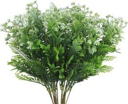 Jojaze 2 Bundles Artificial Flowers Bulk Outdoor Faux Shrub Plants Artificial - £24.04 GBP
