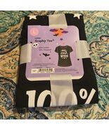 100% That Witch Women’s Halloween T-shirt Size Large Black &amp; White V-neck - $220.45 MXN