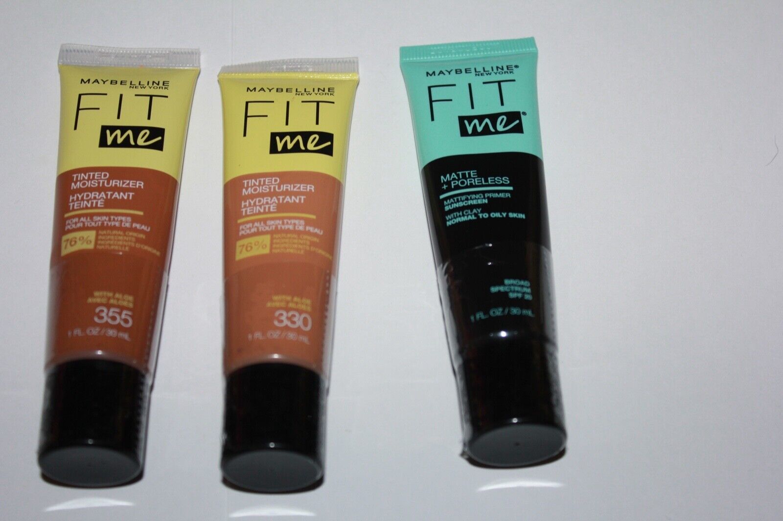 Primary image for Maybelline Fit Me Tinted Moisturizer #355,#330 & Matte + Poreless Prime Sealed