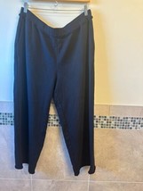 Eileen Fisher 100% Cotton Black Pull On Cropped Sweatpants SZ XL NWT - $88.11
