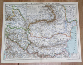 1900 Original Antique Map Of Eastern Rumelia Turkey Bulgaria Romania Serbia - £20.14 GBP