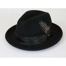 Men Bruno Capelo Dress Hat Australian Wool Crushable Fedora Giovani Un100 Black image 4