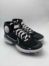 Nike Alpha Huarache Elite 3 Mid Oreo Baseball Cleats CZ6542-010 Men&#39;s Size 12 - £101.76 GBP