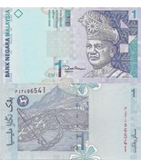 Malaysia P39b, 1 Ringgit, King Tuanku Abdul Rahmanr / seacoast, kite UNC... - $1.34 CAD