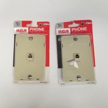 RCA Phone Wall Mount Jack TP251R Lot of 2, Almond, New - £8.09 GBP