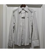 VTG Fender Rock &amp; Roll Religion Mens  Long-Sleeved Shirt White Black STR... - $85.06