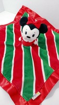Hallmark Itty Bittys Plush Minnie mouse security blanket red green Christmas - $5.93