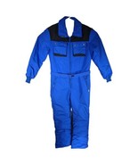 Slalom Ski Suit Mens Large One Piece Snowsuit Blue Snow Bib VTG 80s Thin... - $163.35