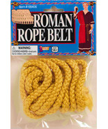 YELLOW ROMAN ROPE BELT ANCIENT ROME TUNIC BELT UNISEX ADULT COSTUME ACCESSORY - $8.79