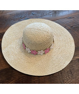 NWT Janie &amp; Jack Sun Hat Flower Pink Wide Brim  6-12 Mo. Pink - $395.19 MXN
