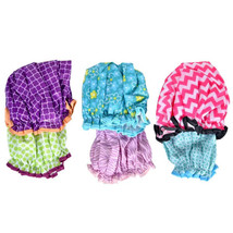 Fully Lined Printed Woven Shower Cap Reusable Double Lined Oversized &amp; C... - $7.99