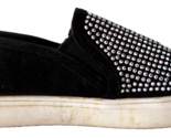 Sneaker Type Black Casual Slip-On Shoes Studded Vamp Women Size 8 - $5.93