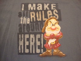 Walt Disney Snow White Grumpy I Make All The Rules here Funny T Shirt Si... - £11.50 GBP