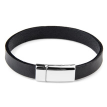 Chanfar Genuine Leather Retro Bracelet Black And Brown With Magnetic Clasp Leath - £8.63 GBP