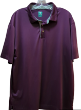 Pro Tour mens golf polo purple L large fine lines/stripes has SNAG ON BACK - $9.89