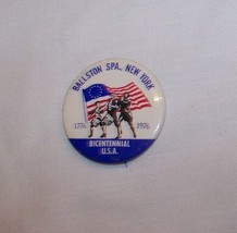 1776-1976 Ballston Spa Ny Us Bicentennial Pinback Badge Patriotic - £4.75 GBP