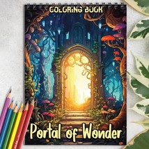 Portal of Wonder Spiral-Bound Coloring Book for Adult to Stress Relief, Unwind - £16.34 GBP